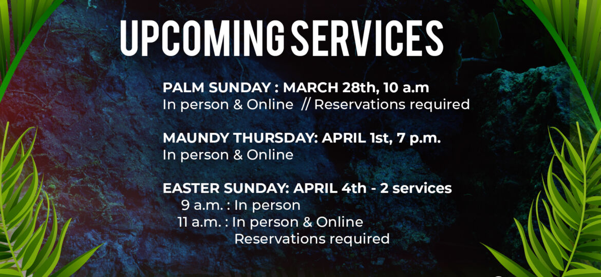 Upcoming-easter-services
