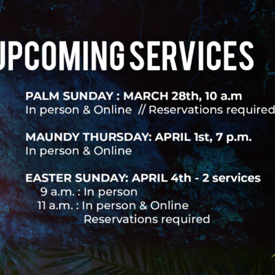 Upcoming-easter-services